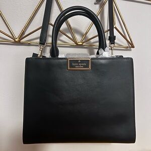 Kate Spade Black Reegan Smooth Leather Satchel